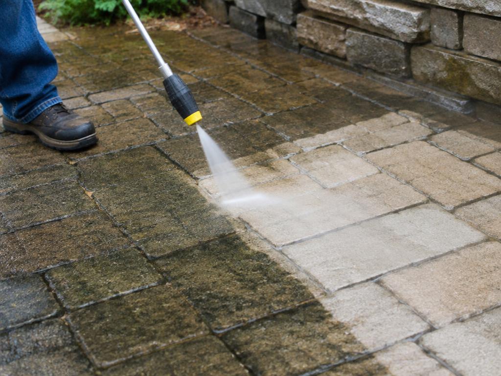 Washing paths & patios